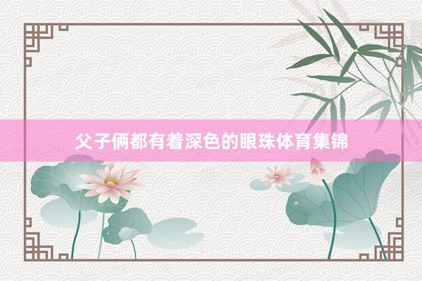 父子俩都有着深色的眼珠体育集锦