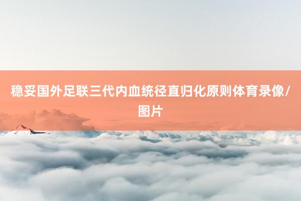 稳妥国外足联三代内血统径直归化原则体育录像/图片