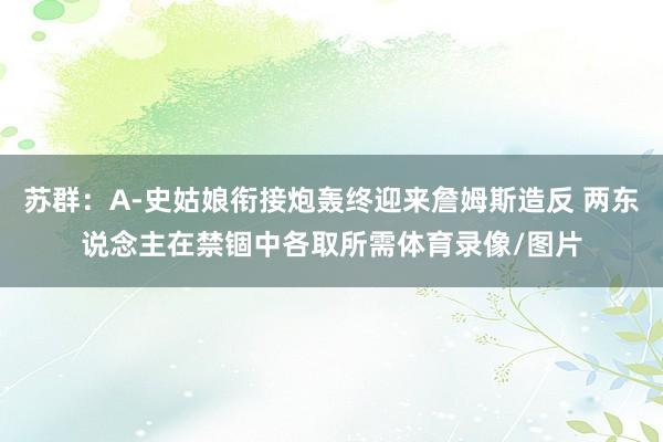 苏群：A-史姑娘衔接炮轰终迎来詹姆斯造反 两东说念主在禁锢中各取所需体育录像/图片