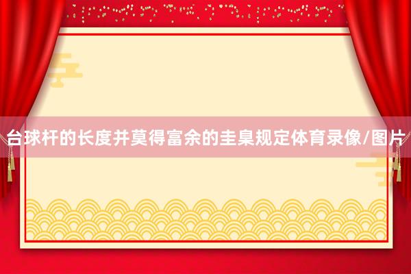 台球杆的长度并莫得富余的圭臬规定体育录像/图片