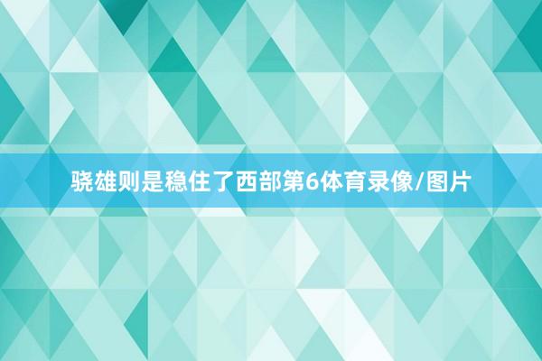 骁雄则是稳住了西部第6体育录像/图片