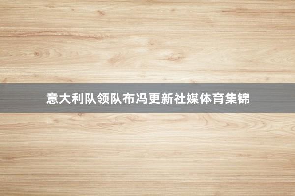 意大利队领队布冯更新社媒体育集锦