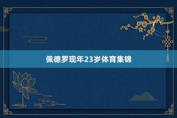 佩德罗现年23岁体育集锦