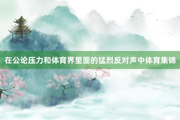 在公论压力和体育界里面的猛烈反对声中体育集锦