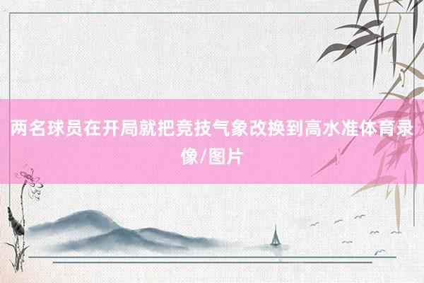 两名球员在开局就把竞技气象改换到高水准体育录像/图片