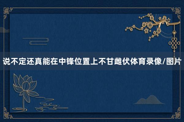 说不定还真能在中锋位置上不甘雌伏体育录像/图片