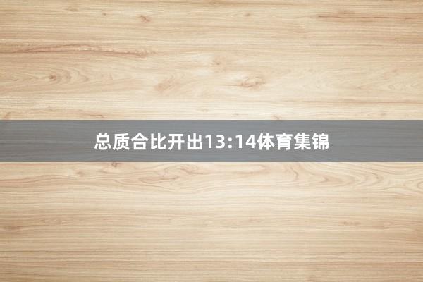 总质合比开出13:14体育集锦